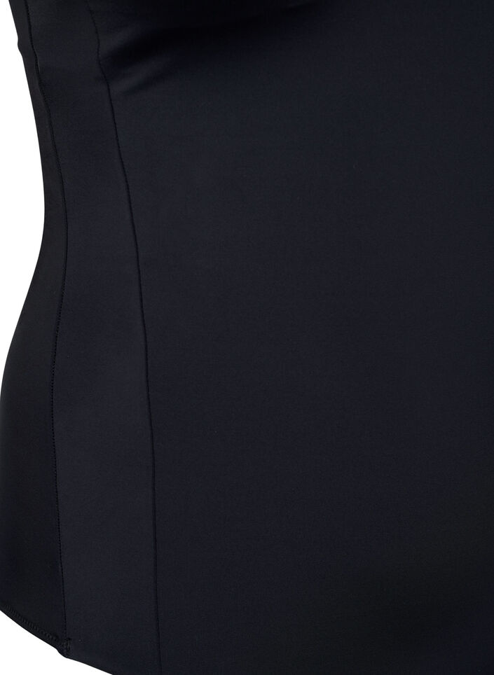 Treeniuimapuku, jossa on racerback-selkä, Black, Packshot image number 3