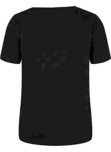 T-paita printillä treeniin , Black w. RoseGoldF., Packshot image number 1