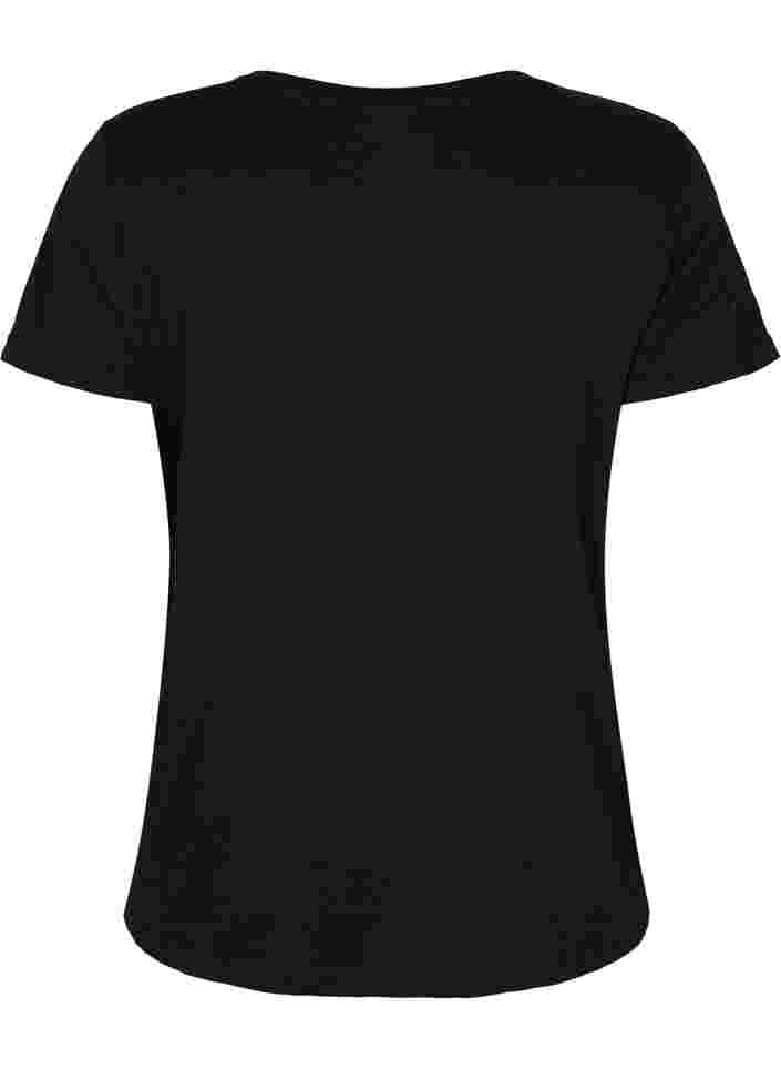 T-paita printillä treeniin , Black gold foil logo, Packshot image number 1