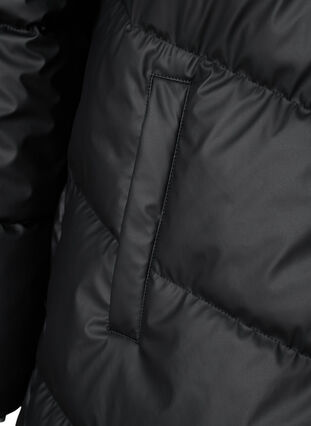 Vettähylkivä talvitakki irrotettavalla hupulla, Black, Packshot image number 3