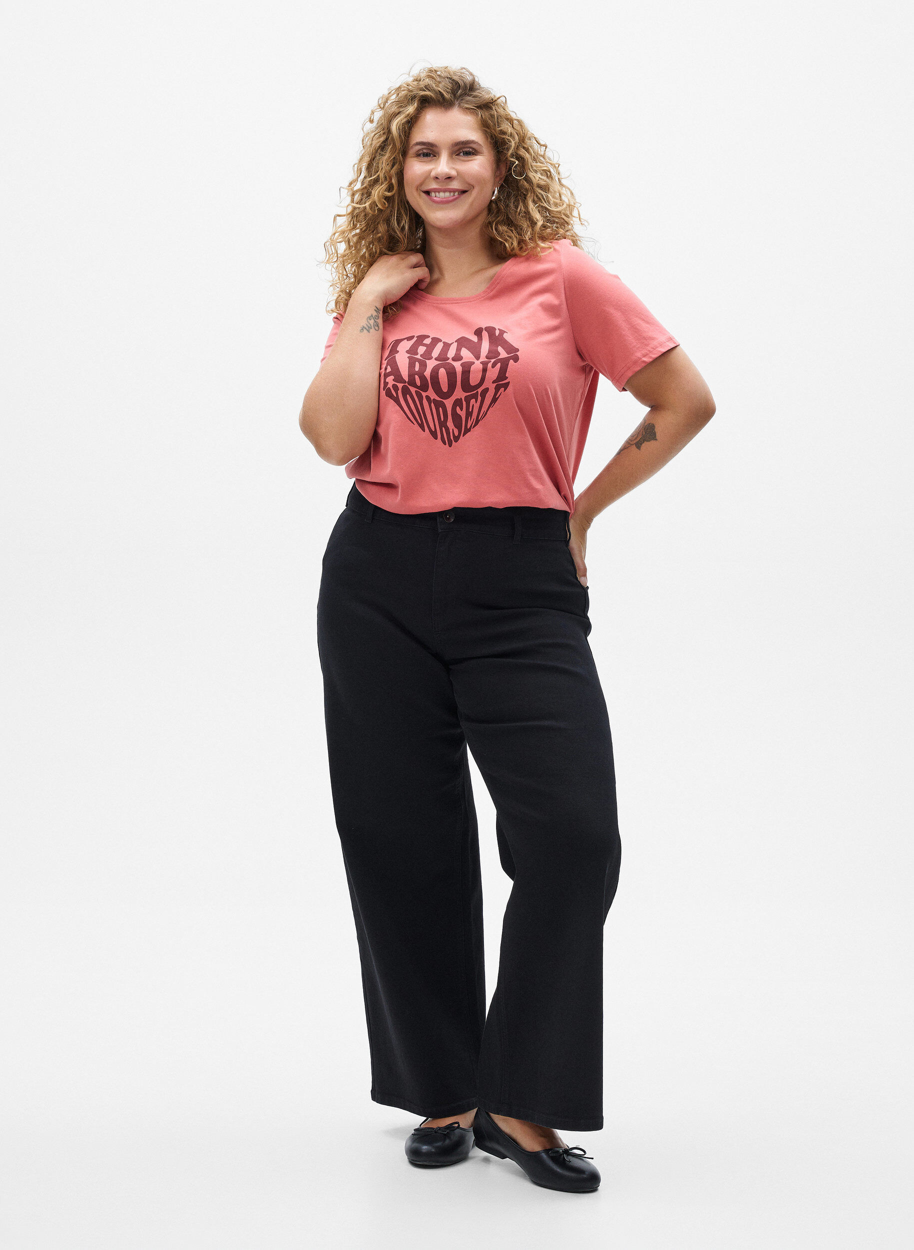 Zizzi FLASH - T-paita motiivilla, Punainen, Model image number 1