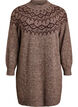 Neulemekko jacquard-kuviolla, Ruskea, Packshot image number 0