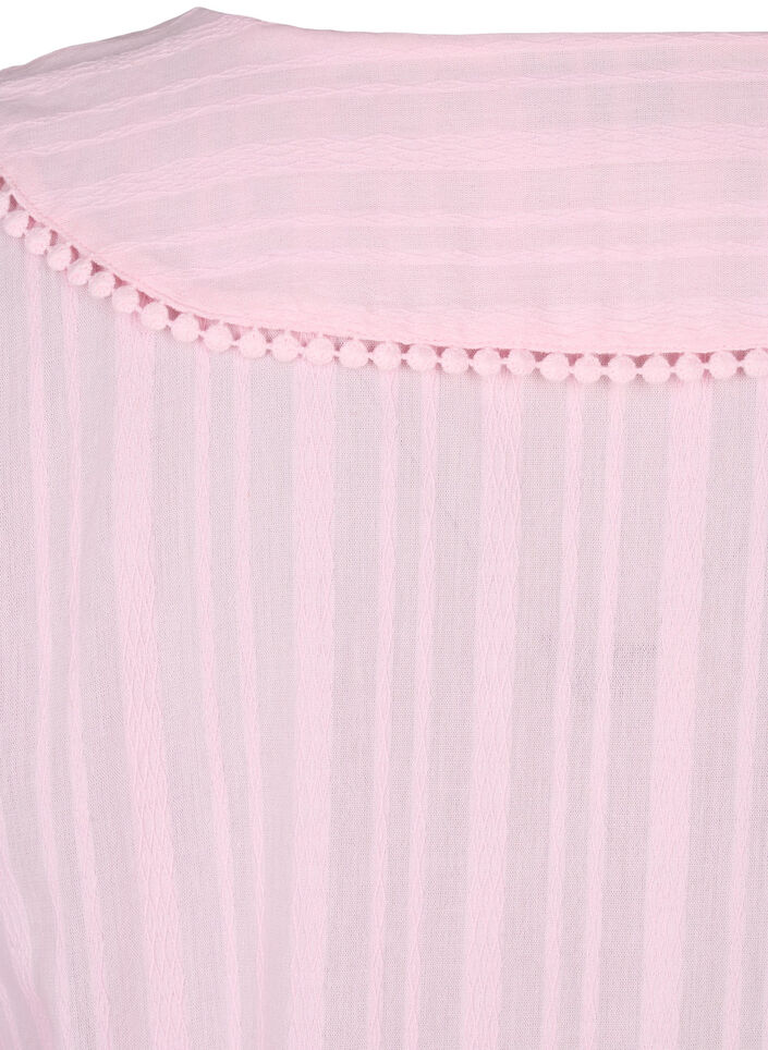 Puuvilla-viskoosisekoitemekko, jossa on 3/4-hihat, Almond Blossom, Packshot image number 4