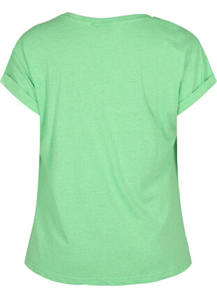 Neonvärinen t-paita puuvillasta, Neon Green, Packshot image number 1