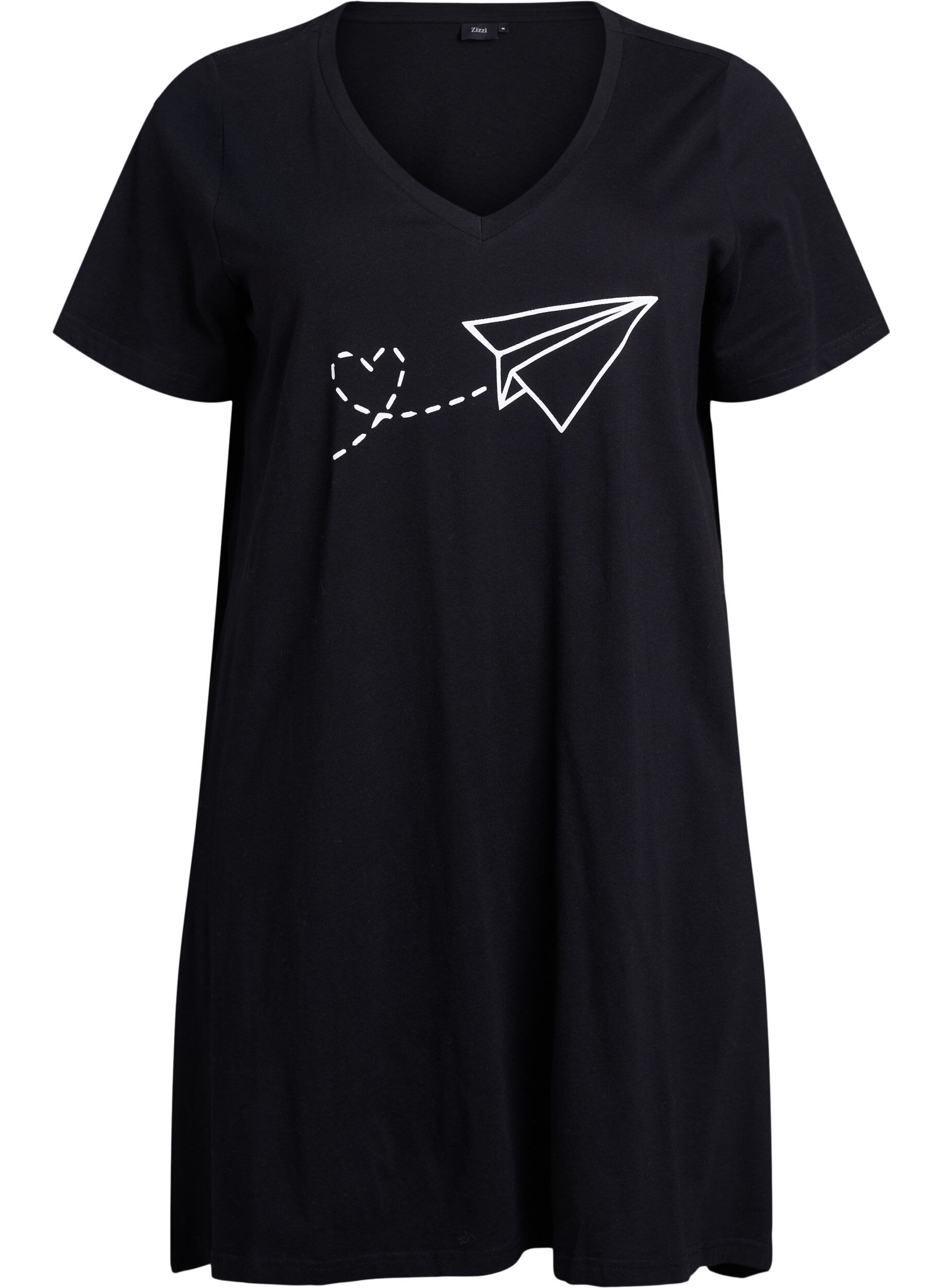 Luomupuuvillasta valmistettu v-aukkoinen y&ouml;paita