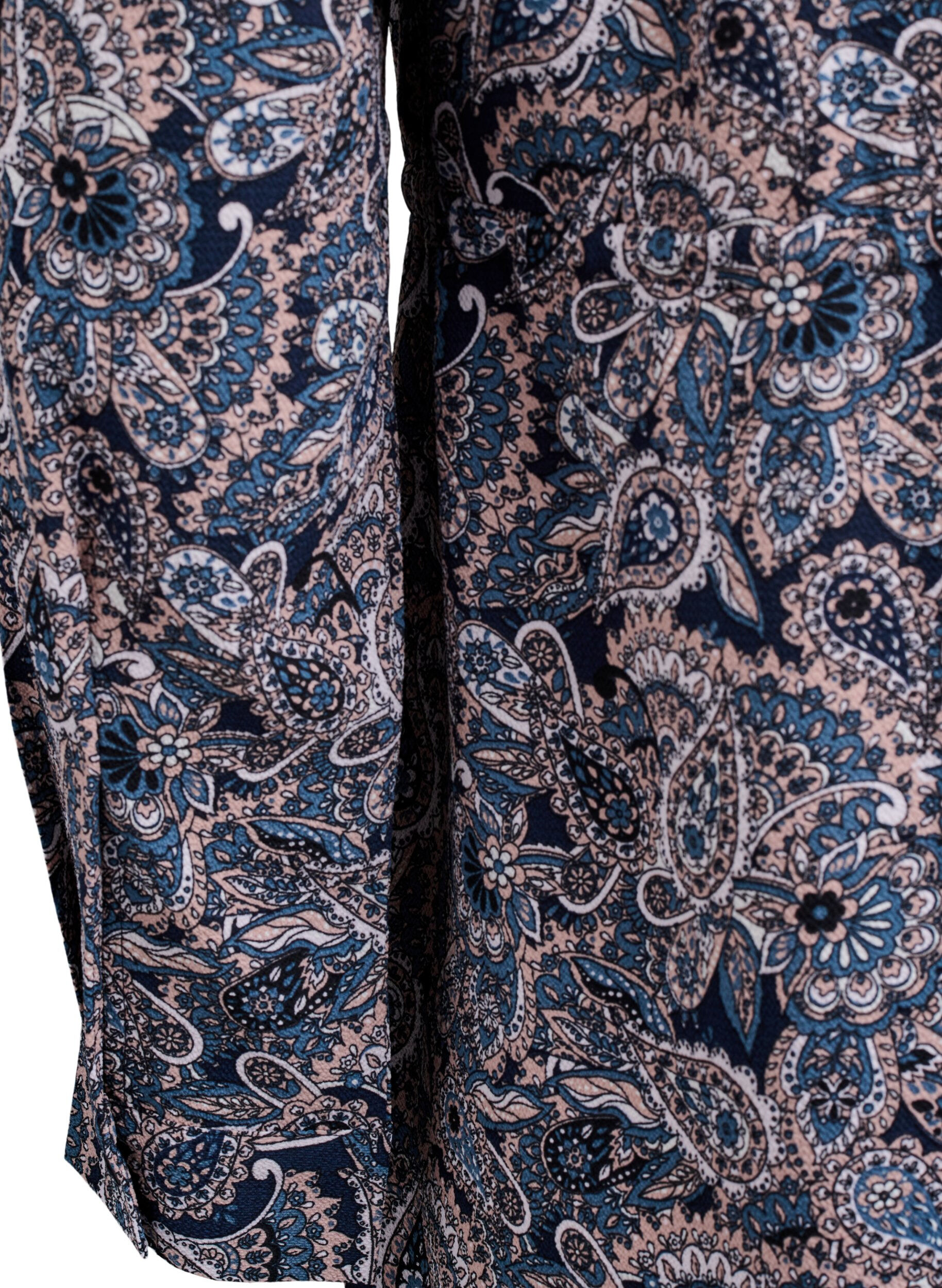 Zizzi Polvimittainen mekko solmittavalla vy&ouml;ll&auml;, Beige, Packshot image number 3