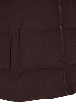 Lyhyt liivi korkealla kauluksella ja taskuilla, Black Coffee, Packshot image number 3