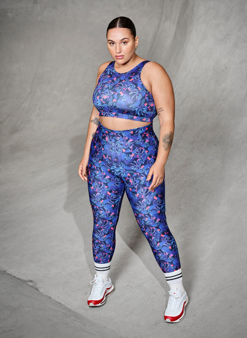 Urheilurintaliivit kuosilla, Blue Leaf AOP, Image image number 0