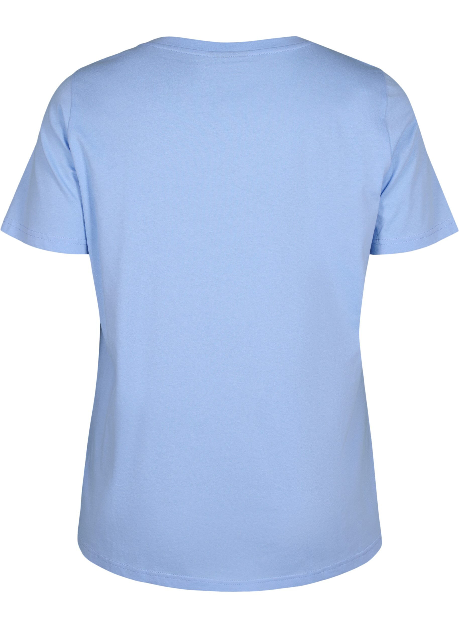 Zizzi Puuvillainen T-paita tekstipainatuksella, Serenity w. Paris, Packshot image number 1