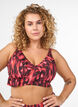 Bikiniyl&auml;osa printill&auml; ja r&ouml;yhel&ouml;yksityiskohdilla, Vaaleanpunainen, Model image number 0
