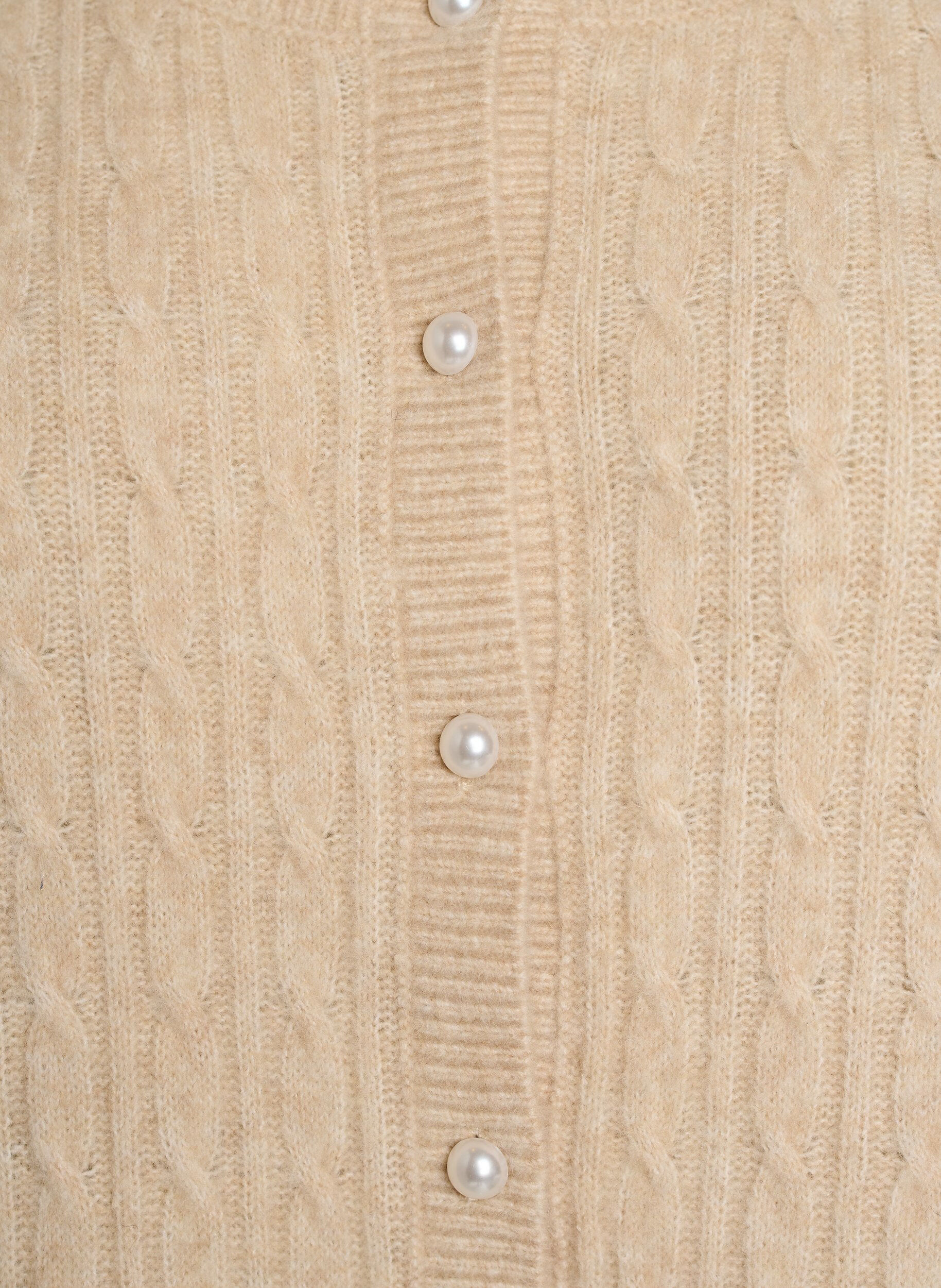 ZizziPalmikkoneuletakki helmikaarinapeilla, Beige, Packshot image number 2