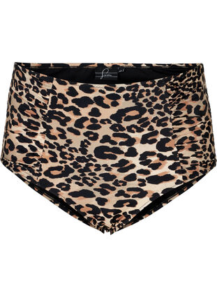 Korkeavyötäröinen bikinialaosa leopardikuosilla , Leopard Print, Packshot image number 0