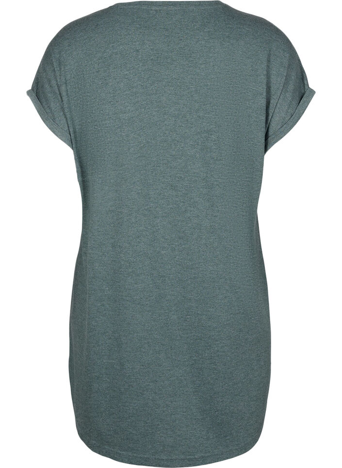 Lyhythihainen yöpaita tekstipainatuksella, , Packshot image number 1