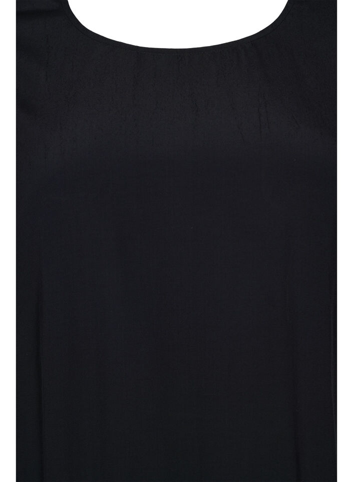 Yksiv&auml;rinen pallomainen viskoosipusero, Black, Packshot image number 2