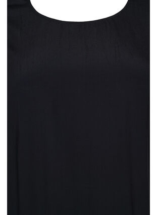 Yksivärinen pallomainen viskoosipusero, Black, Packshot image number 2