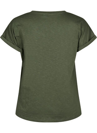 Ekologisesta puuvillasta valmistettu t-paita painatuksella, Thyme w. Black Print, Packshot image number 1