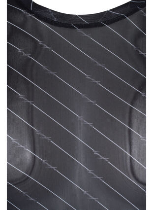 Kuosillinen pusero mesh-kankaasta, Black AOP, Packshot image number 2
