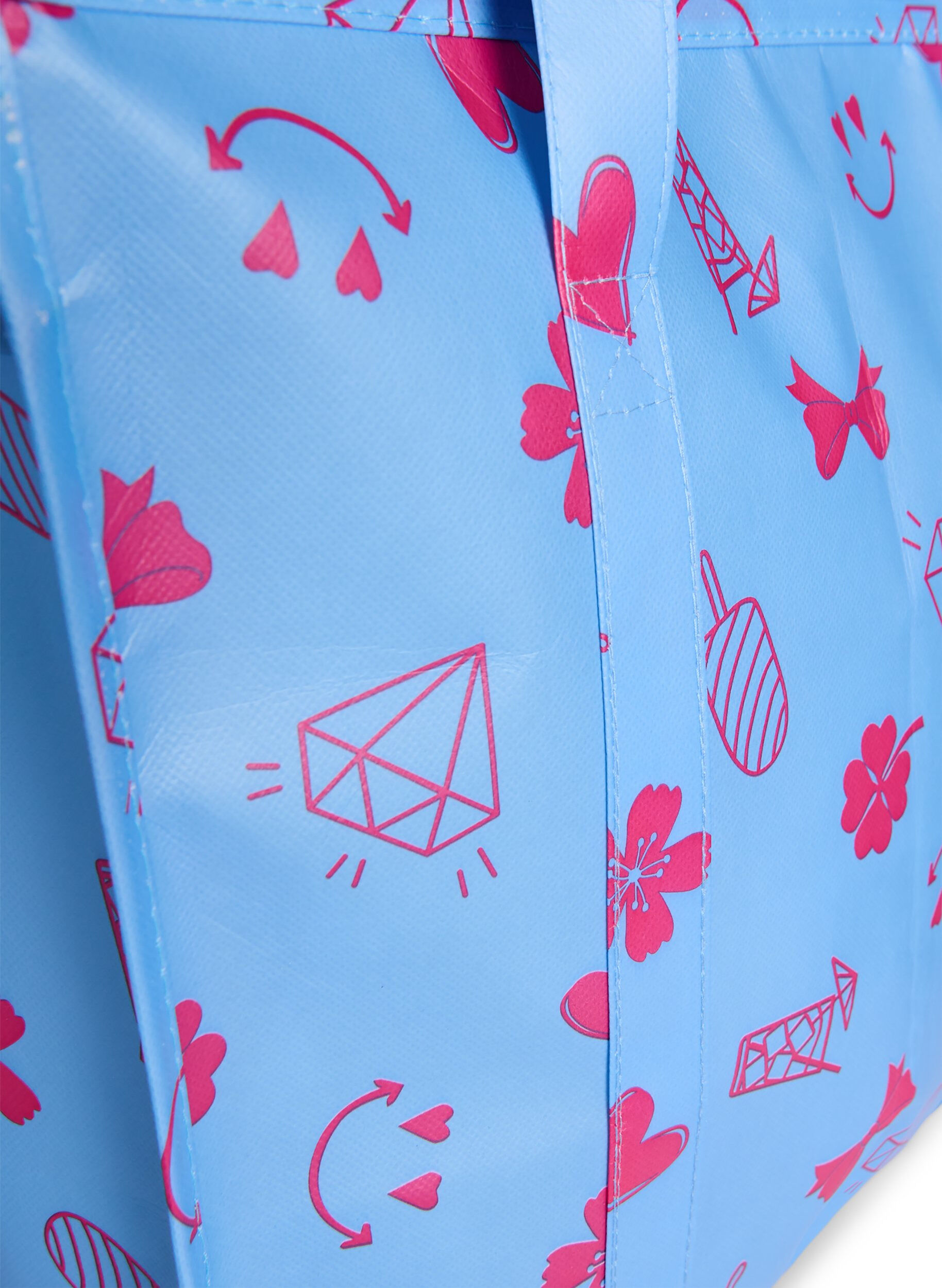 Zizzi Ostoskassi vetoketjulla, Sininen, Packshot image number 3