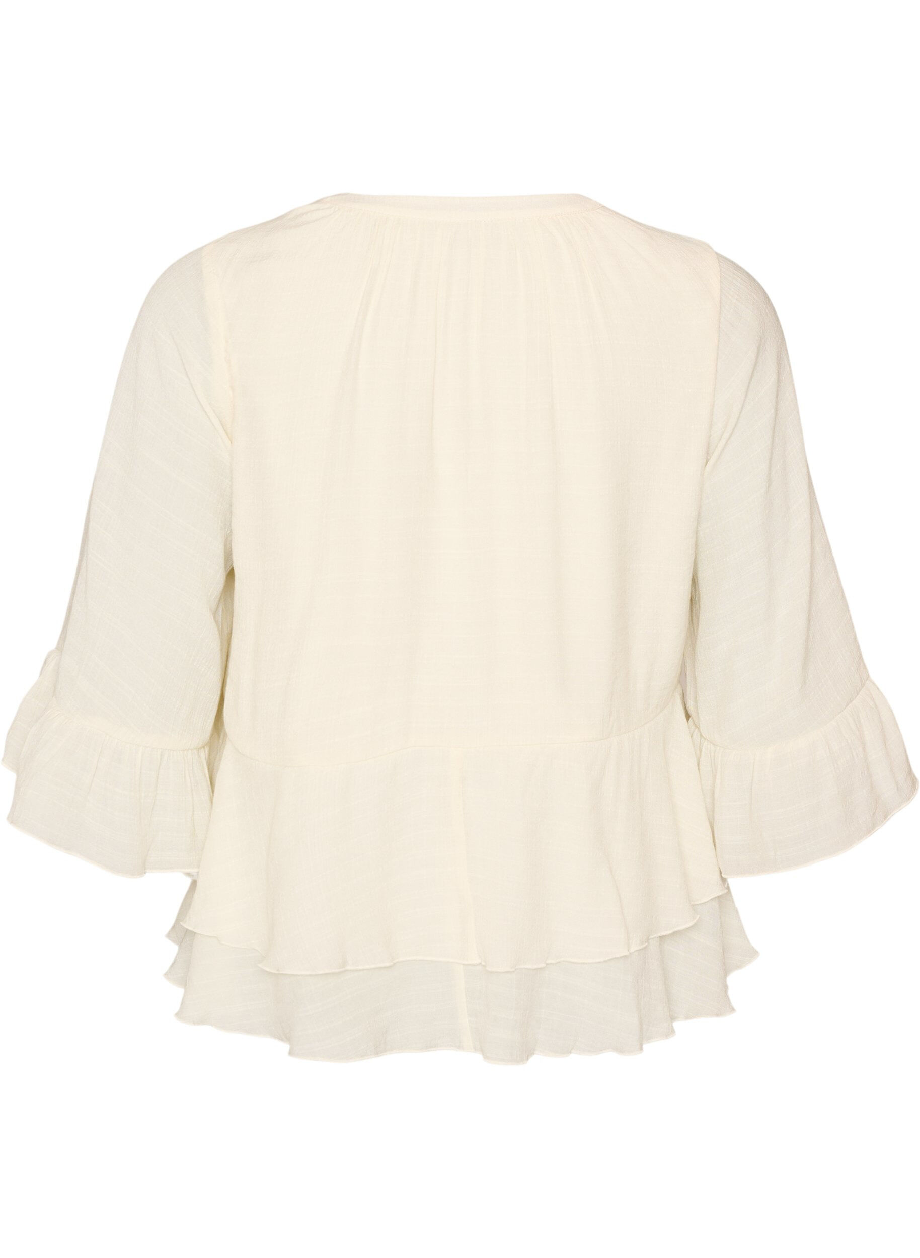 ZizziPusero 3/4-hihoilla ja r&ouml;yhel&ouml;yksityiskohdilla, Vanilja, Packshot image number 1