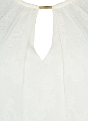 Lyhythihainen pusero tekstuurilla, Warm Off-white, Packshot image number 2