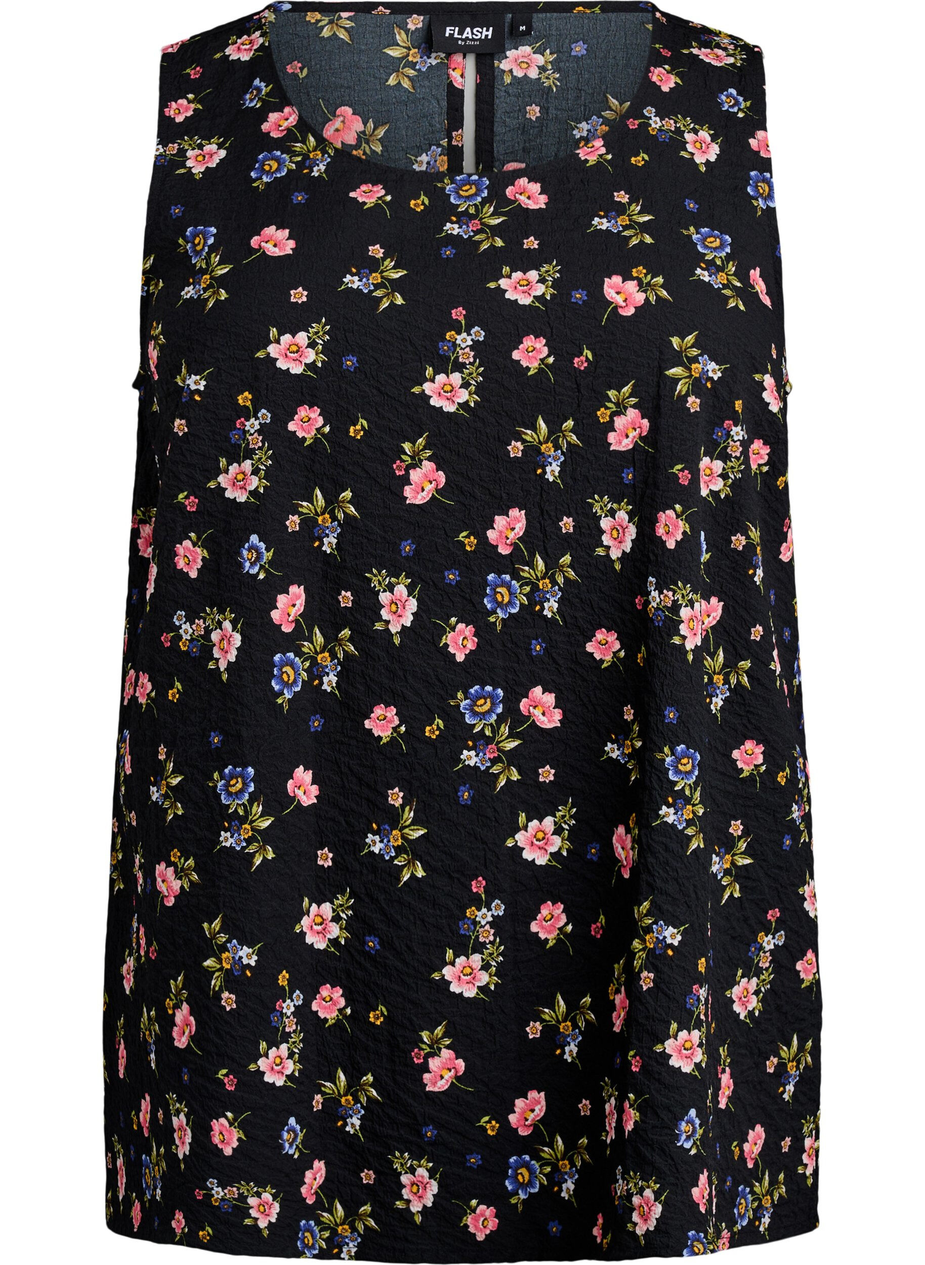 Zizzi FLASH &ndash; Hihaton toppi pintakuvioidusta materiaalista, Musta, Packshot image number 0