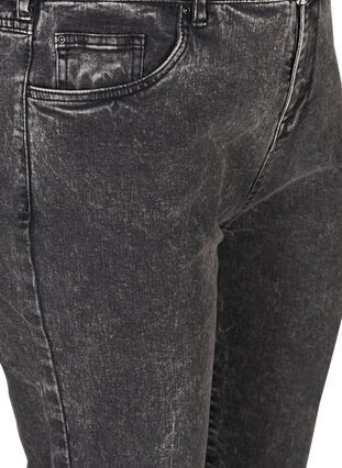 Kropatut mom jeans-farkut korkealla vyötäröllä, Black acid washed, Packshot image number 2