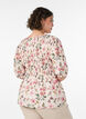 Viskoosipusero smokkauksella ja peplum-efektill&auml;, Vanilja, Model image number 2