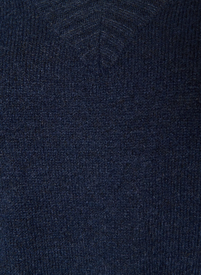 V-aukkoinen neule, Sininen, Packshot image number 2