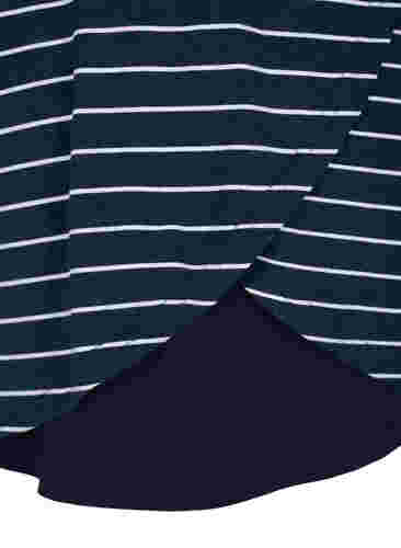 Raidallinen äitiyspusero 3/4-hihoilla , Blue Stripe , Packshot image number 3