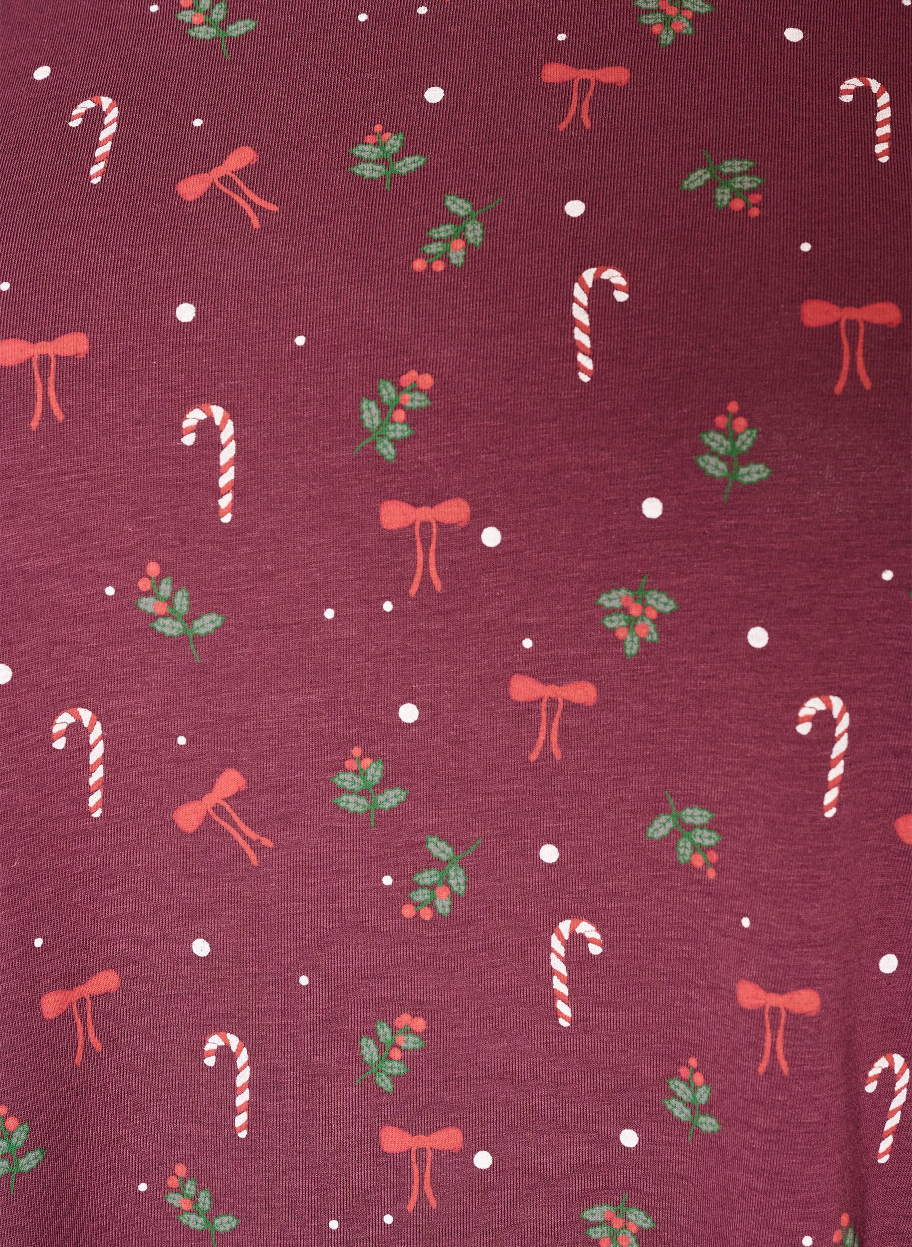 ZizziY&ouml;paita printill&auml;, Tumma Bordeaux, Packshot image number 2
