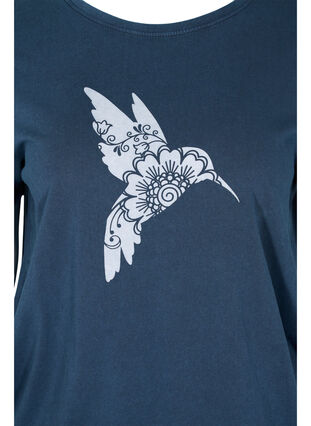 T-paita ekologista puuvillaa smokkirypytyksellä, NavyBlazer Acid Bird, Packshot image number 2