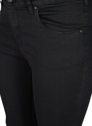 Super slim Amy-farkut korkealla vyötäröllä, Black, Packshot image number 2