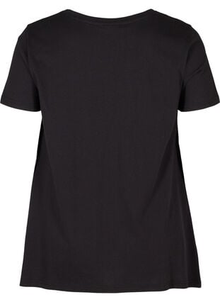Lyhythihainen a-mallinen t-paita puuvillasta, Black STAR, Packshot image number 1