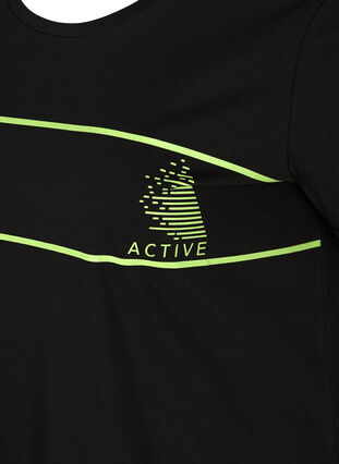 Treeni t-paita printillä, Black, Packshot image number 3