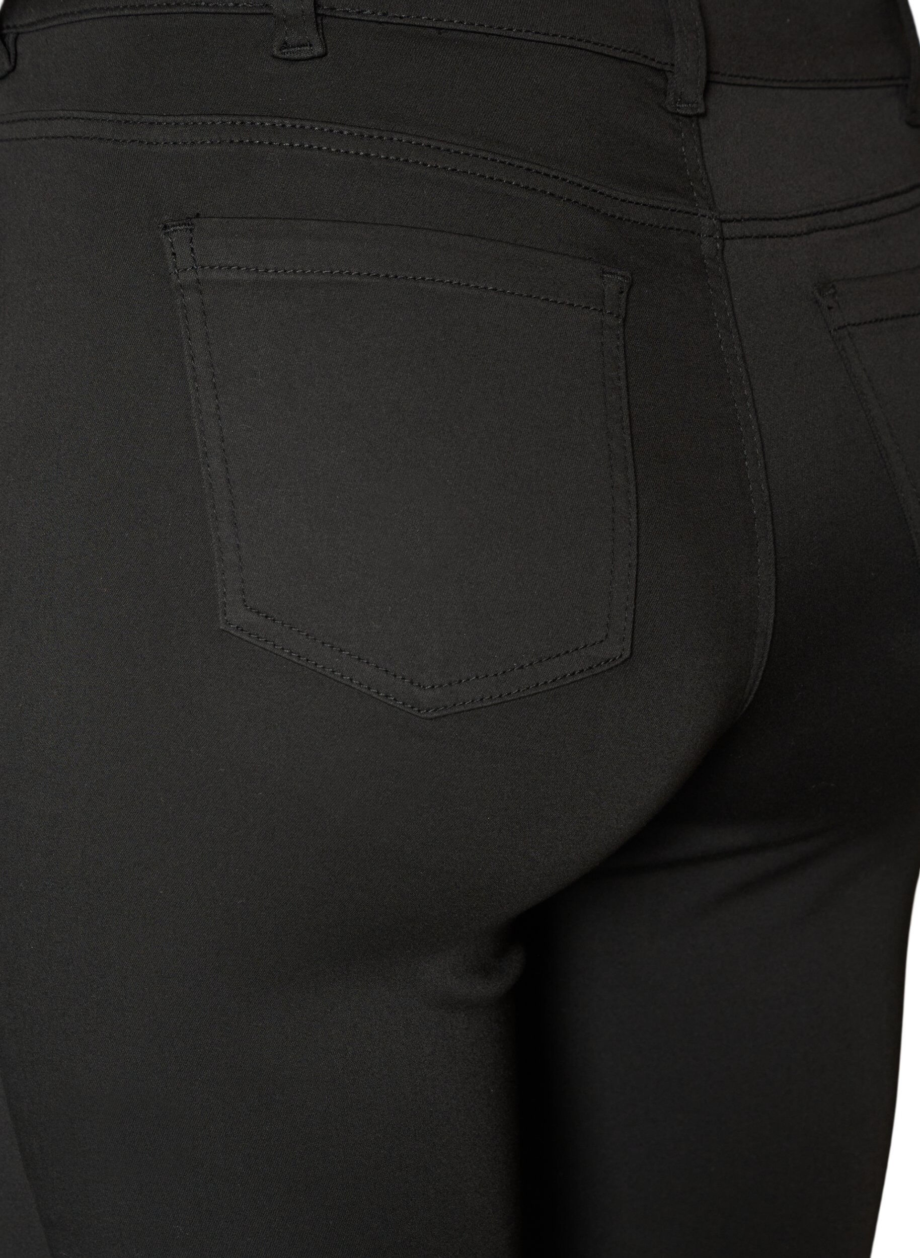 ZizziEmily Stay Black farkut normaalilla vy&ouml;t&auml;r&ouml;ll&auml;, Musta, Packshot image number 3