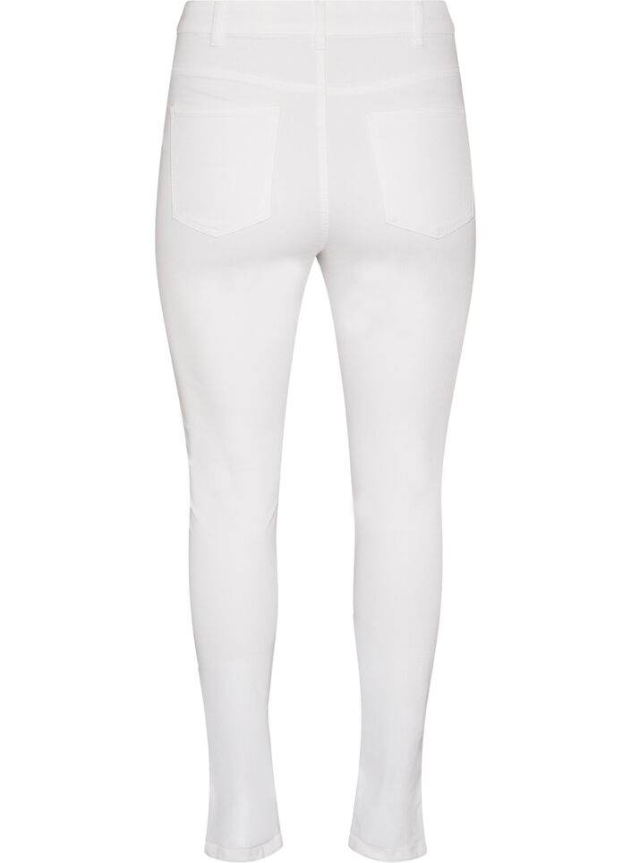 Amy korkea vy&ouml;t&auml;r&ouml;iset super slim fit -farkut, Valkoinen, Packshot image number 1