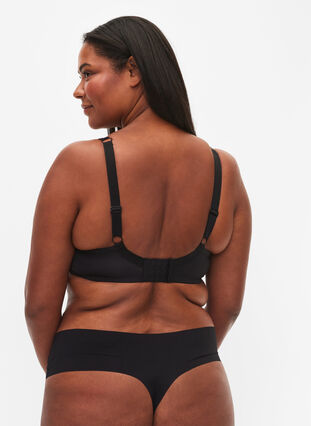 Muotoillut rintaliivit nauhayksityiskohdalla, Black, Model image number 1