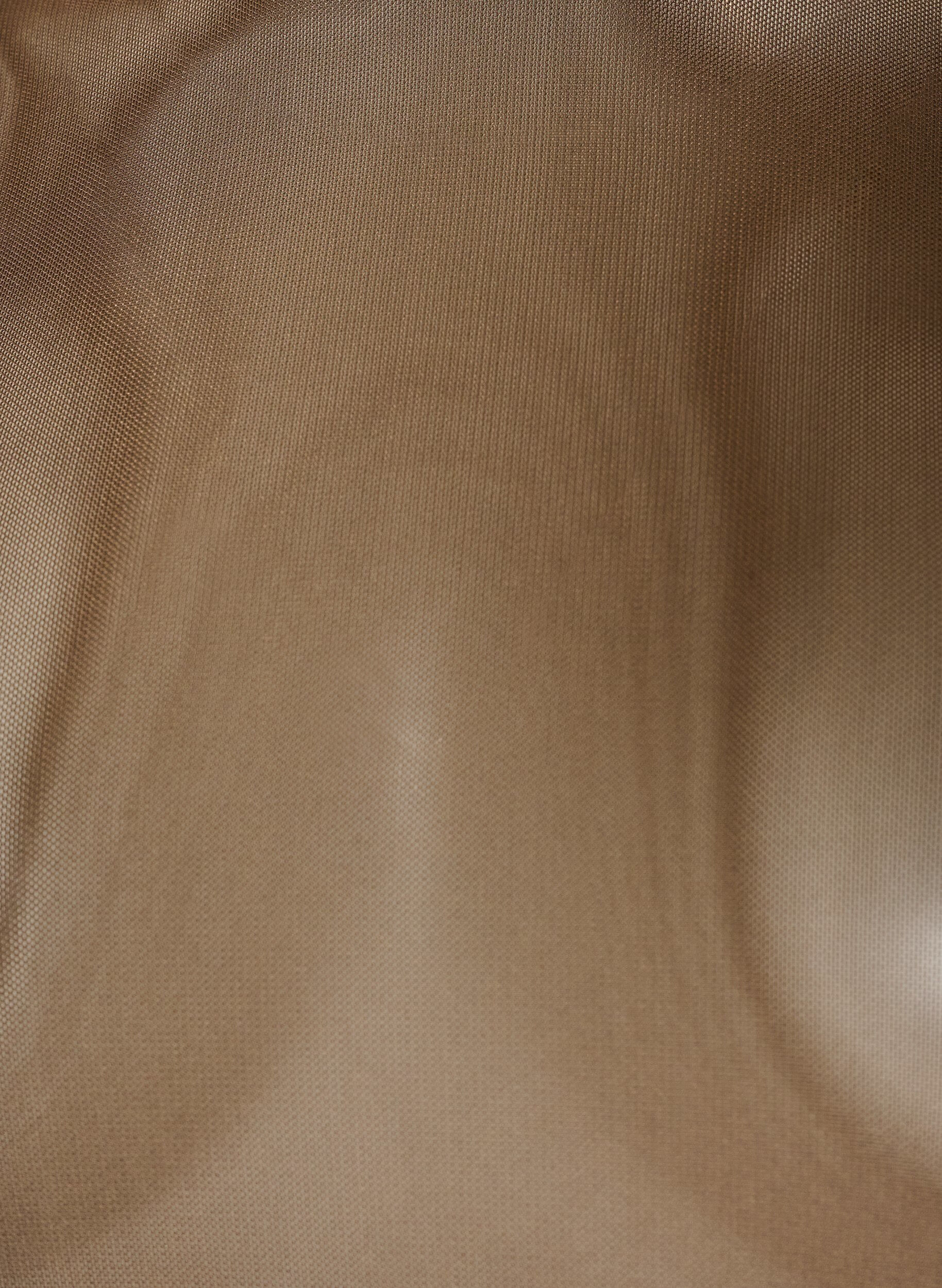 ZizziMeshpusero pitkill&auml; hihoilla, Ruskea, Packshot image number 2