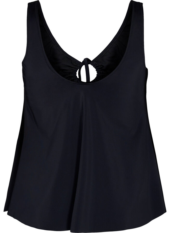 Yksivärinen tankini nyöriyksityiskohdalla, Black, Packshot image number 1