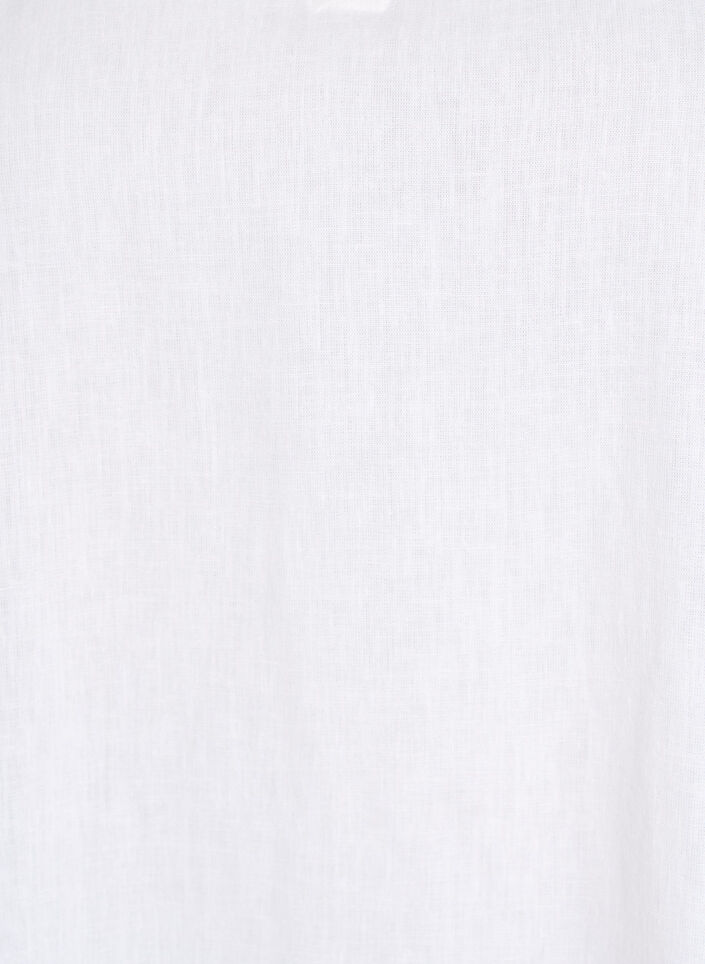 Pusero pellava-viskoosisekoitteesta 1/2-hihoilla, Valkoinen, Packshot image number 2