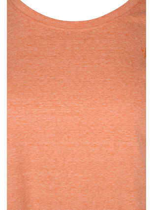 Meleerattu t-paita puuvillasta, Amberglow Melange, Packshot image number 2
