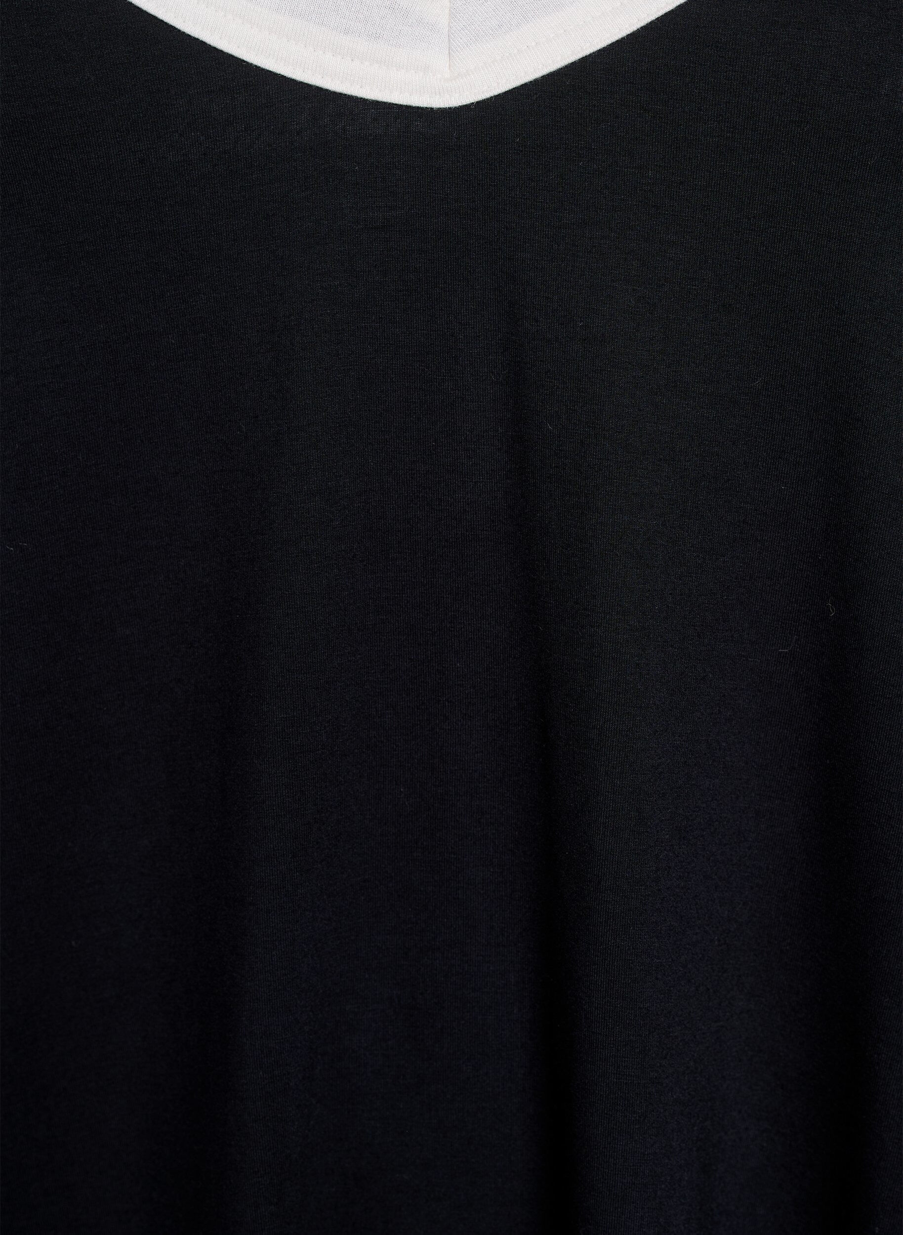 Zizzi Y&ouml;toppi olkaimilla ja V-p&auml;&auml;ntiell&auml;, Musta, Packshot image number 2