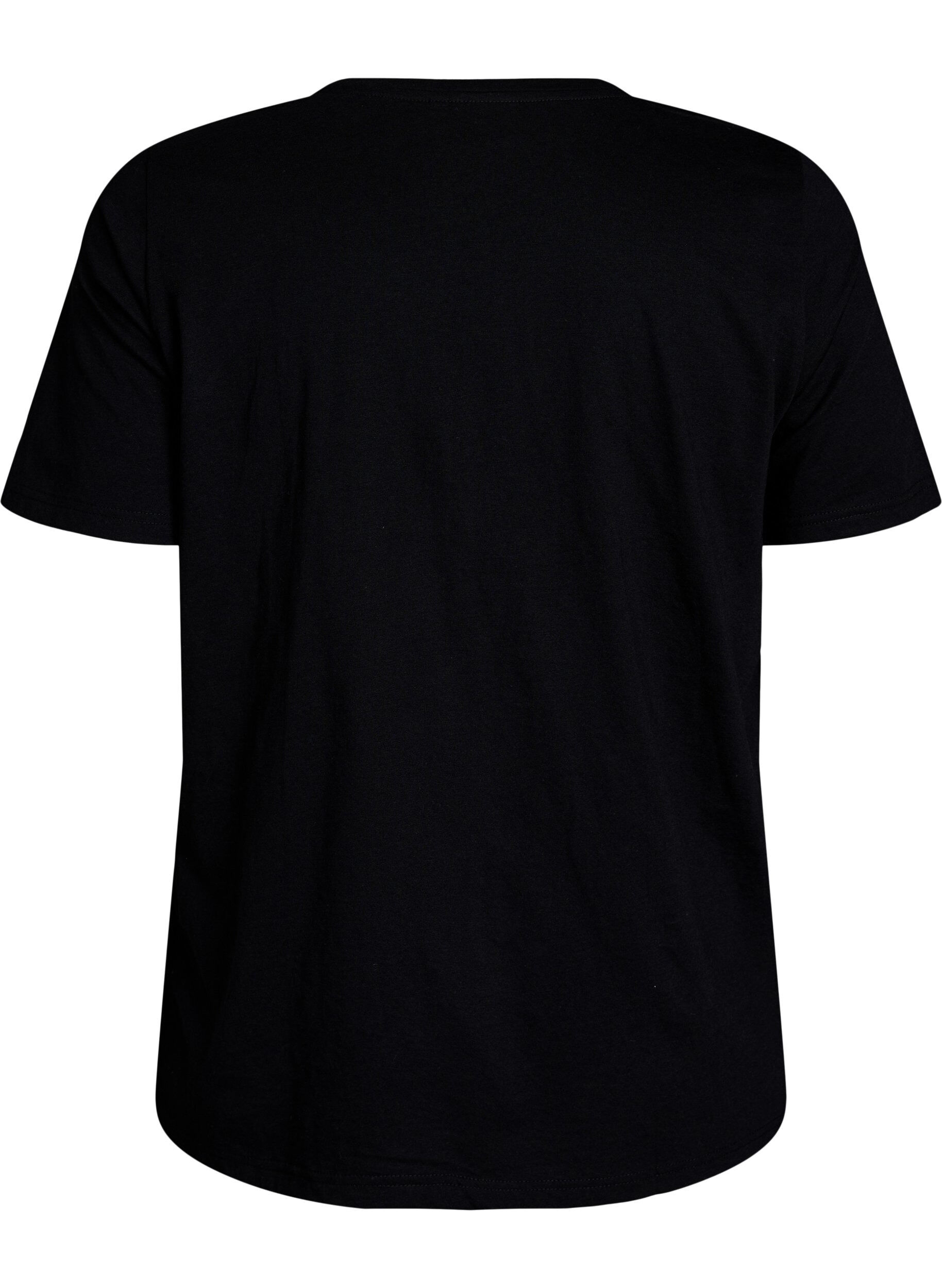 ZizziT-paita printill&auml;, Musta, Packshot image number 1