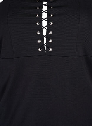 Tyköistuva mekko kiristysnauhalla, Black, Packshot image number 2