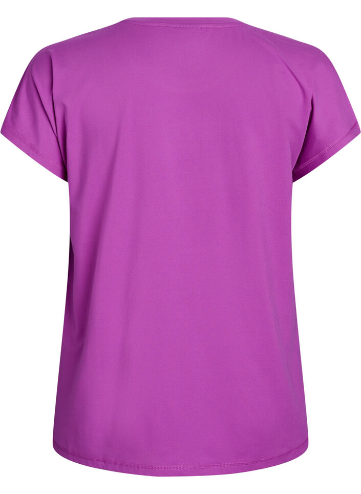 Yksiv&auml;rinen treeni-T-paita, Violetti, Packshot image number 1
