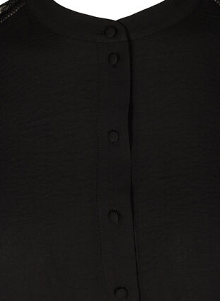 Lyhythihainen paita pitsillä, Black, Packshot image number 2