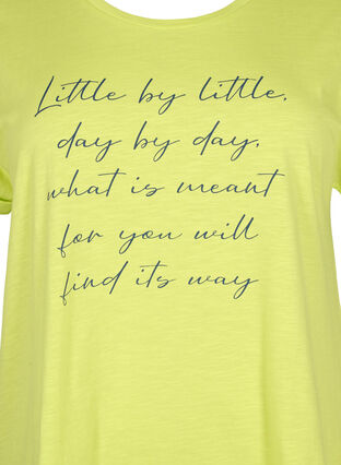 Ekologisesta puuvillasta valmistettu t-paita painatuksella, Wild Lime w. Navy, Packshot image number 2