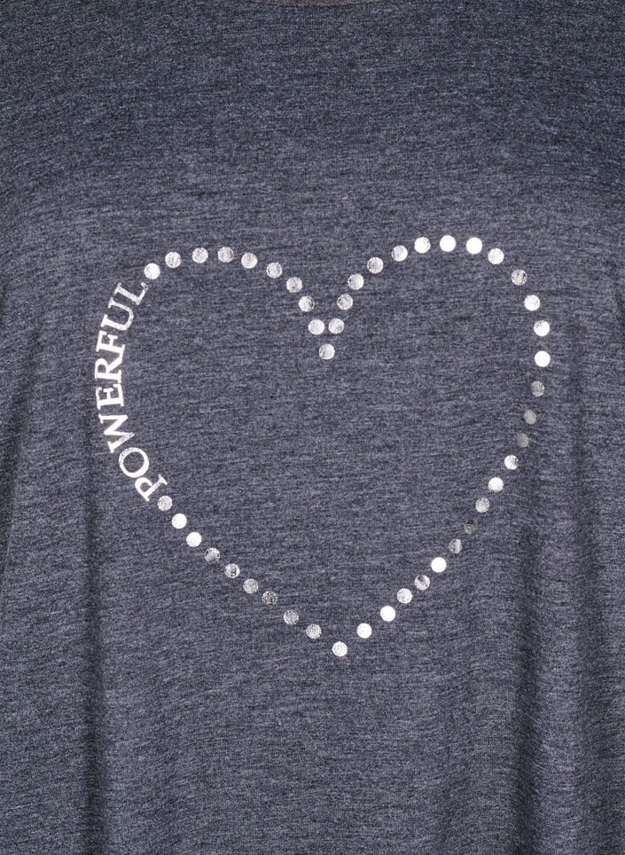 Lyhythihainen yöpaita tekstipainatuksella, , Packshot image number 2