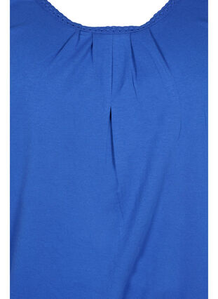 Puuvillainen t-paita lyhyillä hihoilla, Dazzling Blue, Packshot image number 2