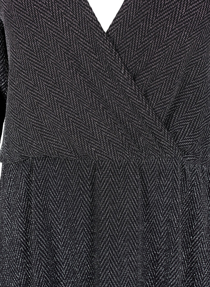 Kimaltava mekko siksak-kuviolla, Silver ZigZagShimmer, Packshot image number 2